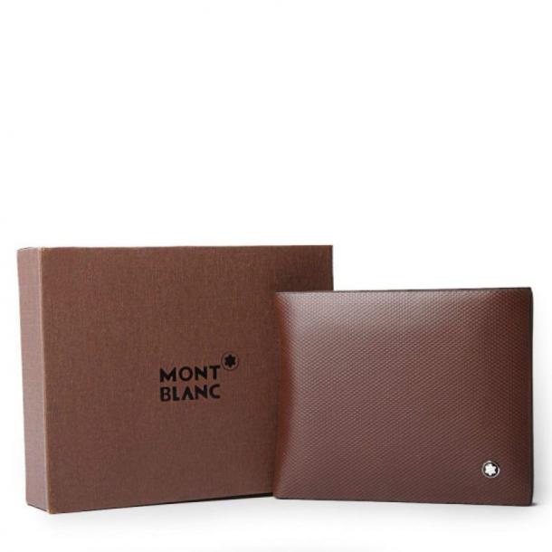MONTBLANC TEXTURED WITH LOGO WALLET BROWN 8103 - view 3